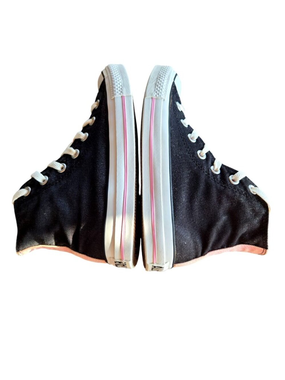 Converse Chuck Taylor All Star Black Pink High Top Sneakers Size 6 - Picture 6 of 11